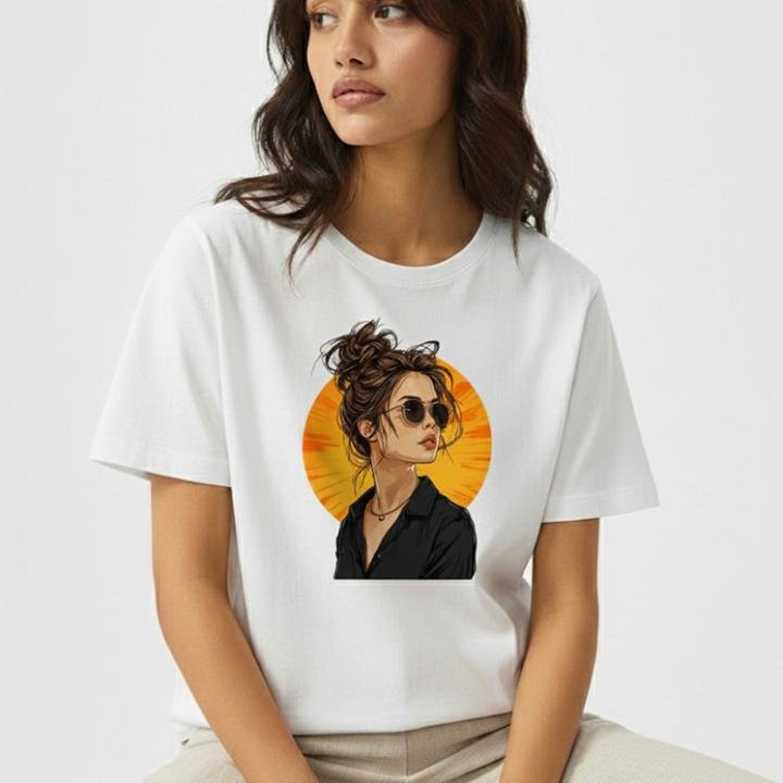 Classic Comfortable Cotton T-Shirt for Women – Relaxed Casual Fit – Relaxed Casual Fit